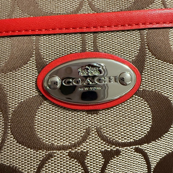 Coach Crossbody Purse, Brown and Red - Picture 16 of 16
